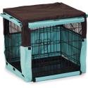 Hoes voor hondenbench bruin/mint 63 x 55 x 61 cm