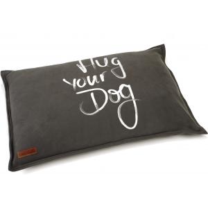 Beeztees Hondenkussen Hug Your Dog antraciet 100 x 70 cm