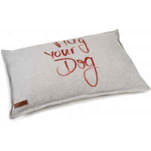 Afbeelding Hondenkussen Hug Your Dog grijs 100 x 70 cm door Huisdierexpress.nl