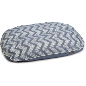 Afbeelding Hondenkussen ovaal ZigZag blauw 112 cm door Huisdierexpress.nl