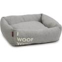 Hondenmand Woof You grijs 65 x 60 x 20 cm