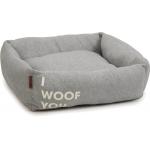 Hondenmand Woof You grijs 65 x 60 x 20 cm