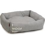 Hondenmand Woof You grijs 80 x 70 x 22 cm