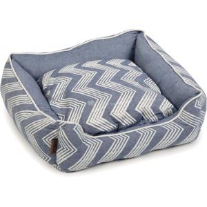 Afbeelding Hondenmand ZigZag blauw 65 x 60 x 20 cm door Huisdierexpress.nl