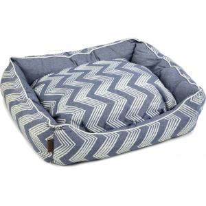 Afbeelding Hondenmand ZigZag blauw 80 x 70 x 22 cm door Huisdierexpress.nl