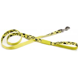 Afbeelding Hondenriem Monster 120cm x 20mm geel door Huisdierexpress.nl