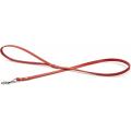 Hondenriem van leer 100cm x 10mm rood