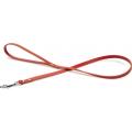 Hondenriem van leer 100cm x 12mm rood