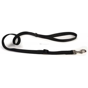 Afbeelding Hondenriem van nylon verstelbaar 180cm x 25mm zwart door Huisdierexpress.nl
