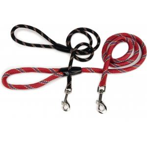 Afbeelding Hondenriem van rond nylon 100cm x 13mm rood door Huisdierexpress.nl