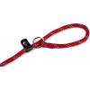 Hondenriem van rond nylon sliplijn 170cm x 8mm rood