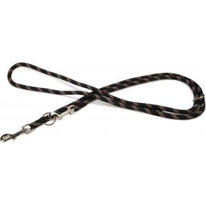 Afbeelding Hondenriem van rond nylon verstelbaar 240cm x 13mm zwart door Huisdierexpress.nl