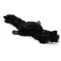 Flatino pluche hondenspeeltje vos zwart 30 cm