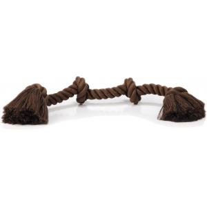 Beeztees Flossytouw hondenspeeltje 4 knopen bruin 360 gram