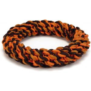 Afbeelding Hondenspeeltje touwring Orico oranje/bruin 19 cm door Huisdierexpress.nl