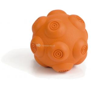 Rubber bal hondenspeeltje Balani oranje 8.5 cm