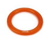 Rubber hondenspeeltje ring massief oranje 15 cm
