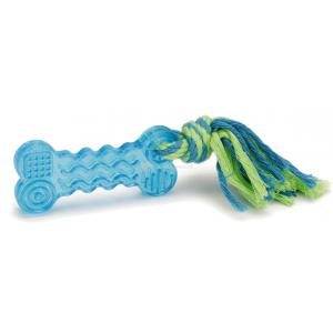 Afbeelding TPR hondenspeeltje Bone blauw 10 cm door Huisdierexpress.nl
