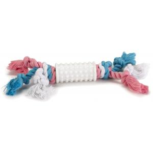 Afbeelding TPR hondenspeeltje Grippy rol wit 24 cm door Huisdierexpress.nl