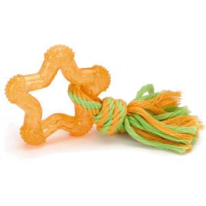 Afbeelding TPR hondenspeeltje Star oranje 8 cm door Huisdierexpress.nl
