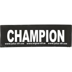 Afbeelding Julius-K9 tekstlabel Champion 11 x 3 cm door Huisdierexpress.nl