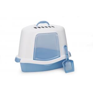 Beeztees Sprint Corner Plus kattenbak wit / blauw