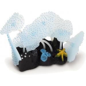 Afbeelding Zeeanemoon blad glow in the dark blauw aquarium decoratie door Huisdierexpress.nl