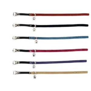 Kattenhalsband suede zwart