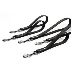 Afbeelding Lederen honden korthouder zwart - 25 cm x 18 mm door Huisdierexpress.nl