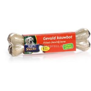 Afbeelding DeliSnacks gevuld kauwbot met pens hondensnack - 1 stuks - 25 cm door Huisdierexpress.nl